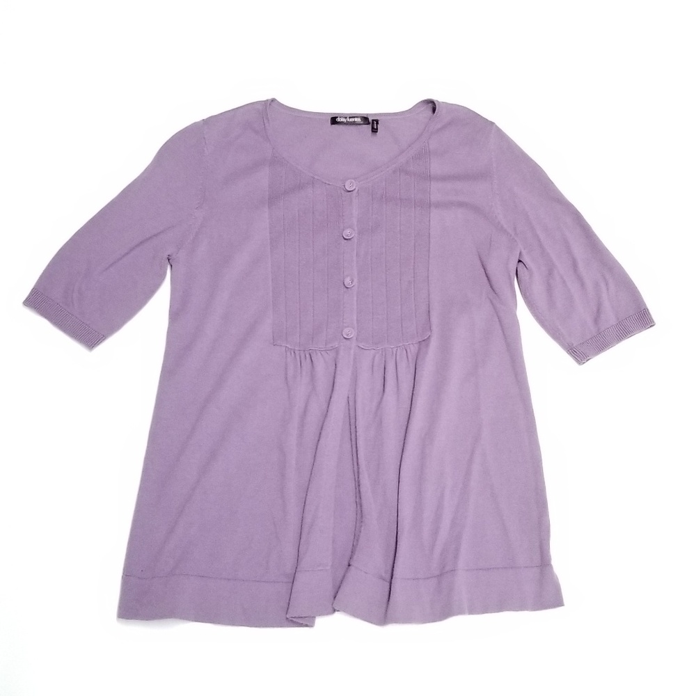 Daisy Fuentes Dusty Purple Cardigan